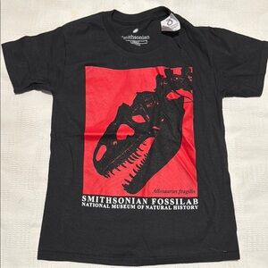 Smithsonian Allosaurus Dinosaur Kids Black T-Shirt